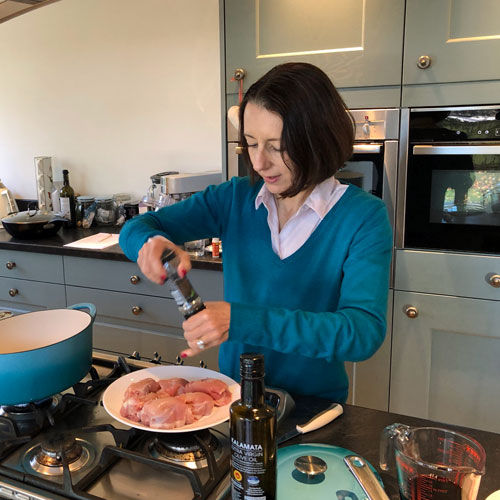 Sarah cooking nutritious recipes